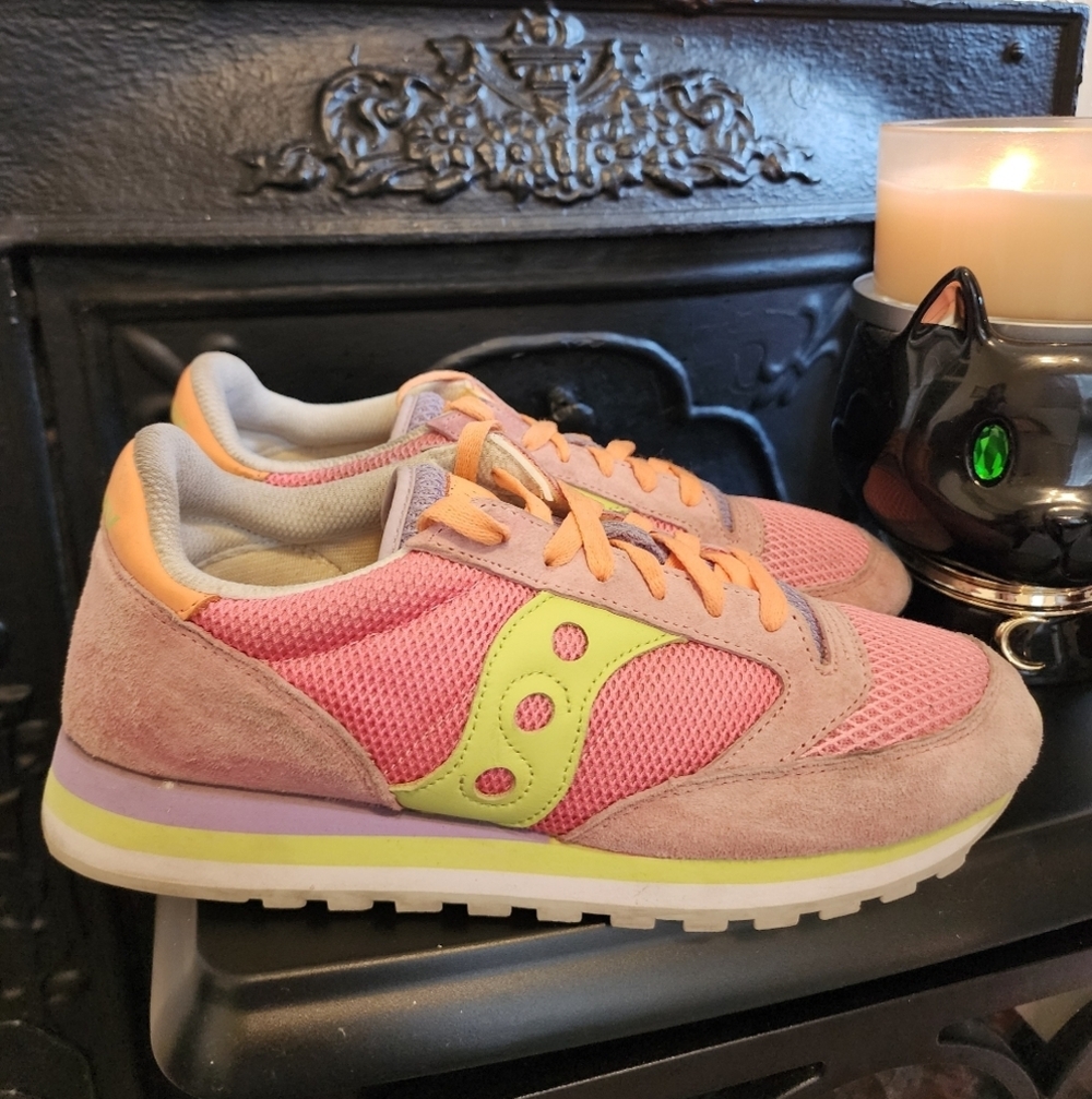 Saucony Jazz Triple Women's Pink Multucolor Sneakers, Size 12